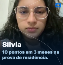 Em apenas 3 meses, Silvia teve um aumento de 10 pontos para Infectologia -SURCE.
