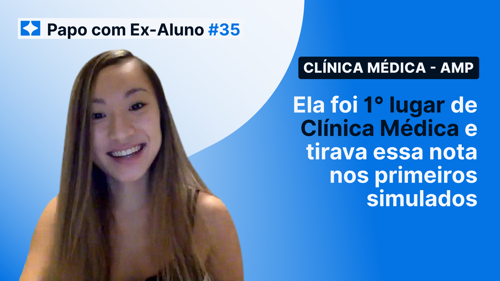 Ela foi 1º lugar de Clínica Médica e tirava essa nota nos primeiros simulados